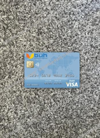 Haiti BUH Bank visa debit card photolook front